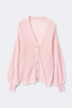 Gina Tricot Chunky knitted cardigan Roze