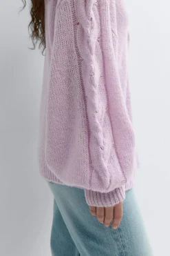 New Gina Tricot Chunky knitted cardigan Paars