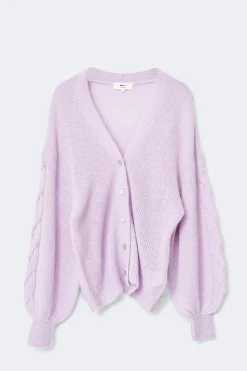 New Gina Tricot Chunky knitted cardigan Paars