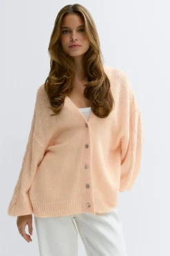Clearance Gina Tricot Chunky knitted cardigan Oranje
