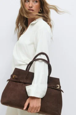 Gina Tricot Classic tote bag Bruin