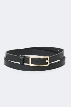 Online Gina Tricot Clean rectangular belt Zwart