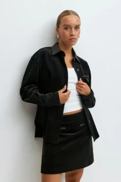Hot Gina Tricot Corduroy shirt Zwart