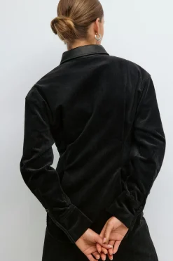 Hot Gina Tricot Corduroy shirt Zwart