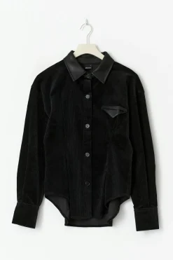 Hot Gina Tricot Corduroy shirt Zwart