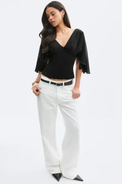 Online Gina Tricot Corset top Zwart