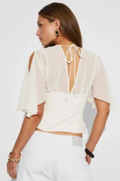 Discount Gina Tricot Corset top Wit