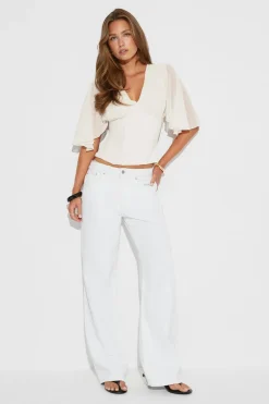 Discount Gina Tricot Corset top Wit