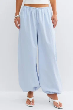 Online Gina Tricot Cotton balloon trousers Blauw