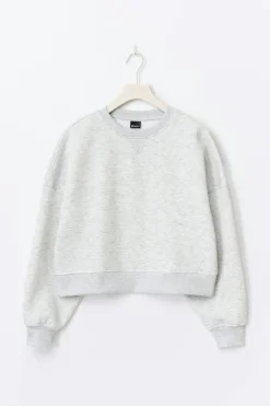 Best Gina Tricot Crop crewneck sweater Grijsv
