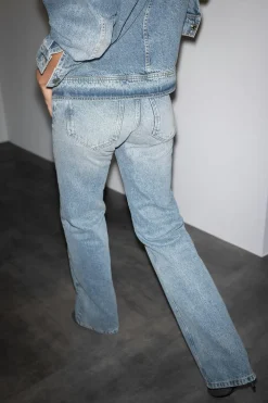 Gina Tricot Crush straight jeans Blauw