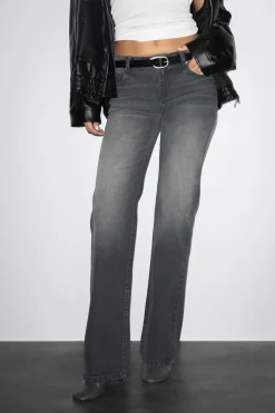 Discount Gina Tricot Crush straight jeans Zwart