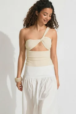 Gina Tricot Cutout swimsuit Wit