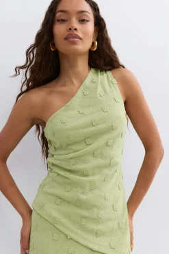 New Gina Tricot 3d one shoulder top Groen
