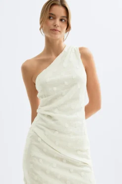 Outlet Gina Tricot 3d one shoulder top Wit
