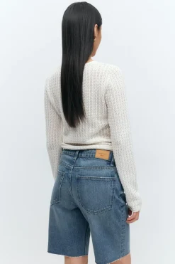 Gina Tricot Denim jorts Blauw