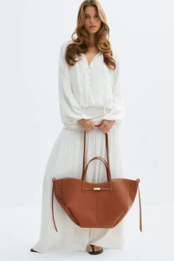 Hot Gina Tricot Detail strap tote bag Bruin