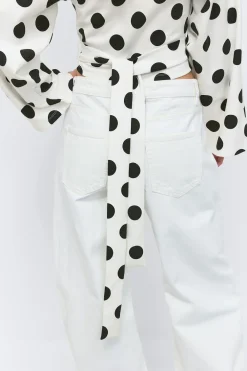 Online Gina Tricot Dot wrap tie top Zwart