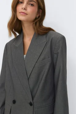 Outlet Gina Tricot Double breasted blazer Grijsv