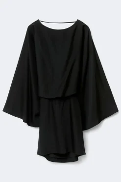 Gina Tricot Draped back mini dress Zwart