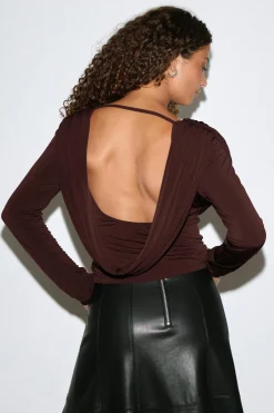 New Gina Tricot Draped back top Bruin