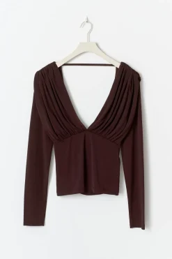 New Gina Tricot Draped back top Bruin
