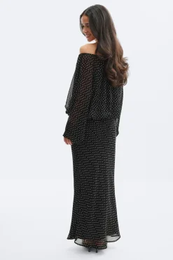 Hot Gina Tricot Draped dress Zwart
