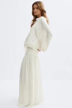 New Gina Tricot Drapy top Wit