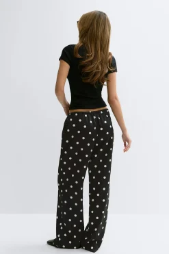 Best Gina Tricot Drawstring satin trousers Zwart