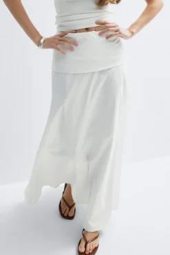 Hot Gina Tricot Dropped waist skirt Wit
