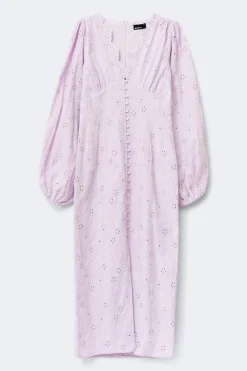 Outlet Gina Tricot Embroidery dress Paars
