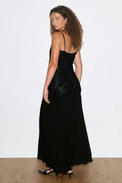 Best Gina Tricot Embroidery dropped waist dress Zwart
