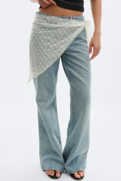 Gina Tricot Embroidery hip scarf Wit