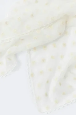 Gina Tricot Embroidery hip scarf Wit