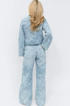 Discount Gina Tricot Embroidery jeans Blauw