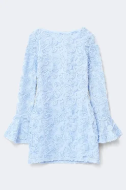 Gina Tricot Embroidery mini dress Blauw