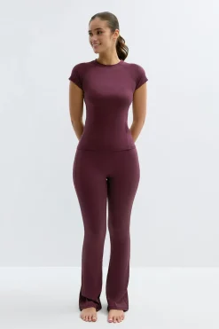 Online Gina Tricot Flare yoga tights Rood