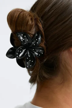 Clearance Gina Tricot Flower hair clip Zwart
