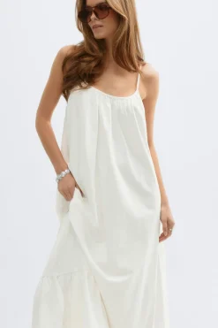Hot Gina Tricot Flowy maxi dress Wit