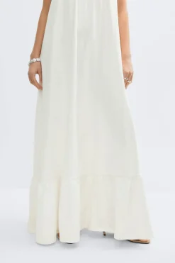 Hot Gina Tricot Flowy maxi dress Wit