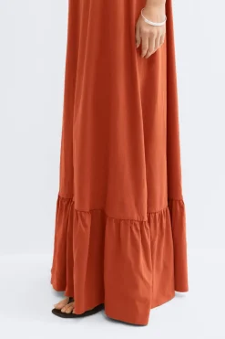 New Gina Tricot Flowy maxi dress Rood