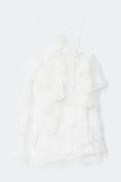 Sale Gina Tricot Frill mini dress Wit