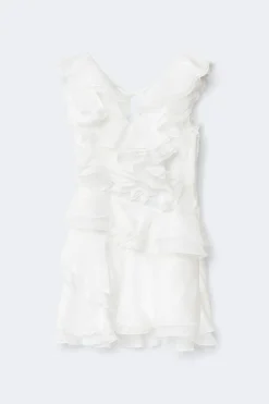 Online Gina Tricot Frill mini dress Wit