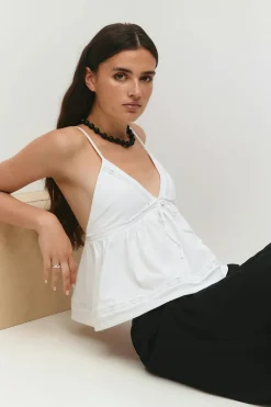 Hot Gina Tricot Frill singlet Wit
