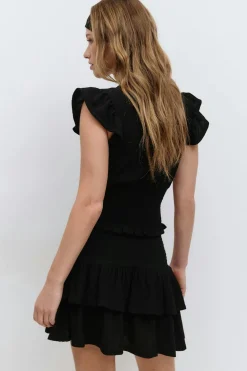 Sale Gina Tricot Frill skirt Zwart