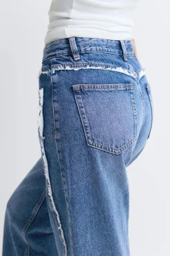 Best Gina Tricot Fringe seam jeans Blauw
