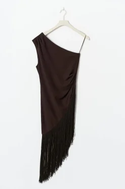 Hot Gina Tricot Fringe top Bruin
