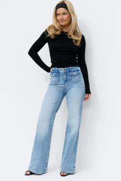 Best Gina Tricot Front pocket flare jeans Blauw