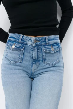 Best Gina Tricot Front pocket flare jeans Blauw