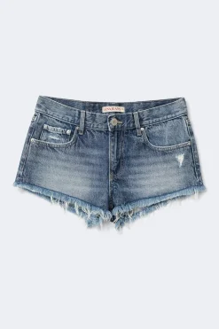 Clearance Gina Tricot Glow low denim shorts Blauw